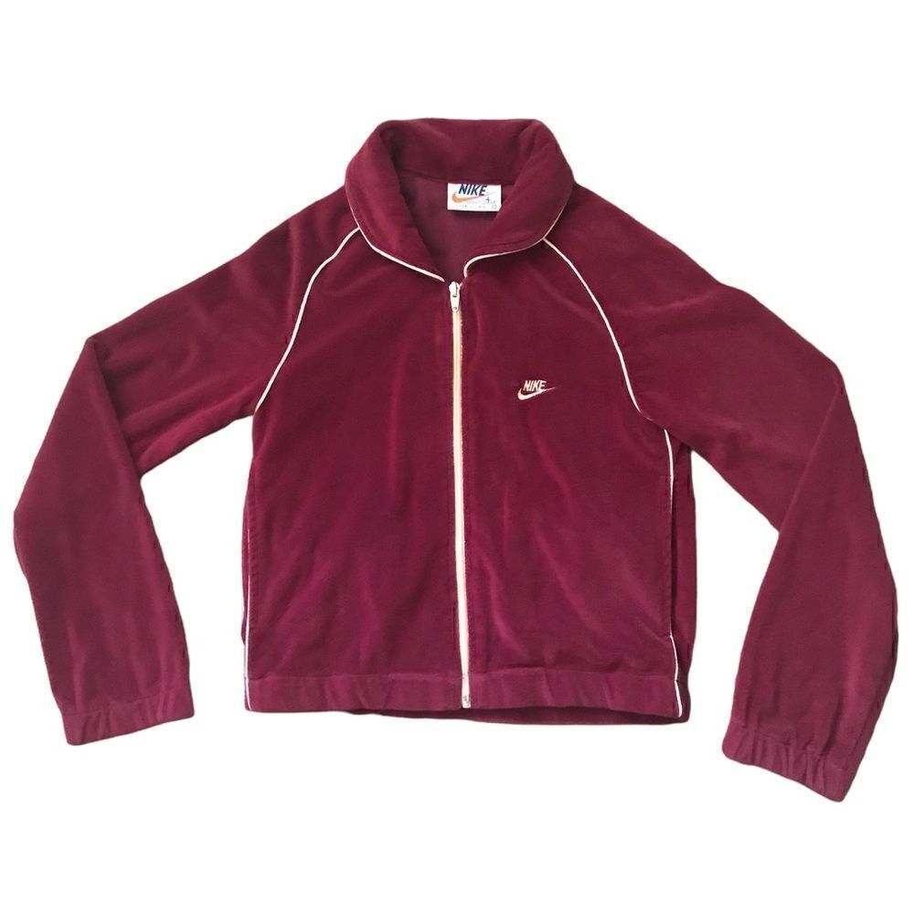 Vintage Nike 80s Velour Zip Up Women’s XS